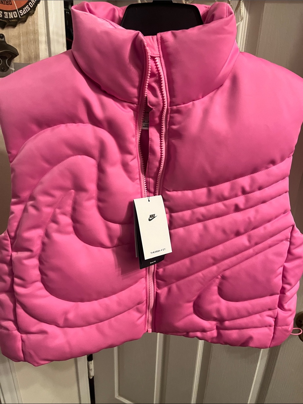 Nike Pink Quilted Puffer Vest for Women